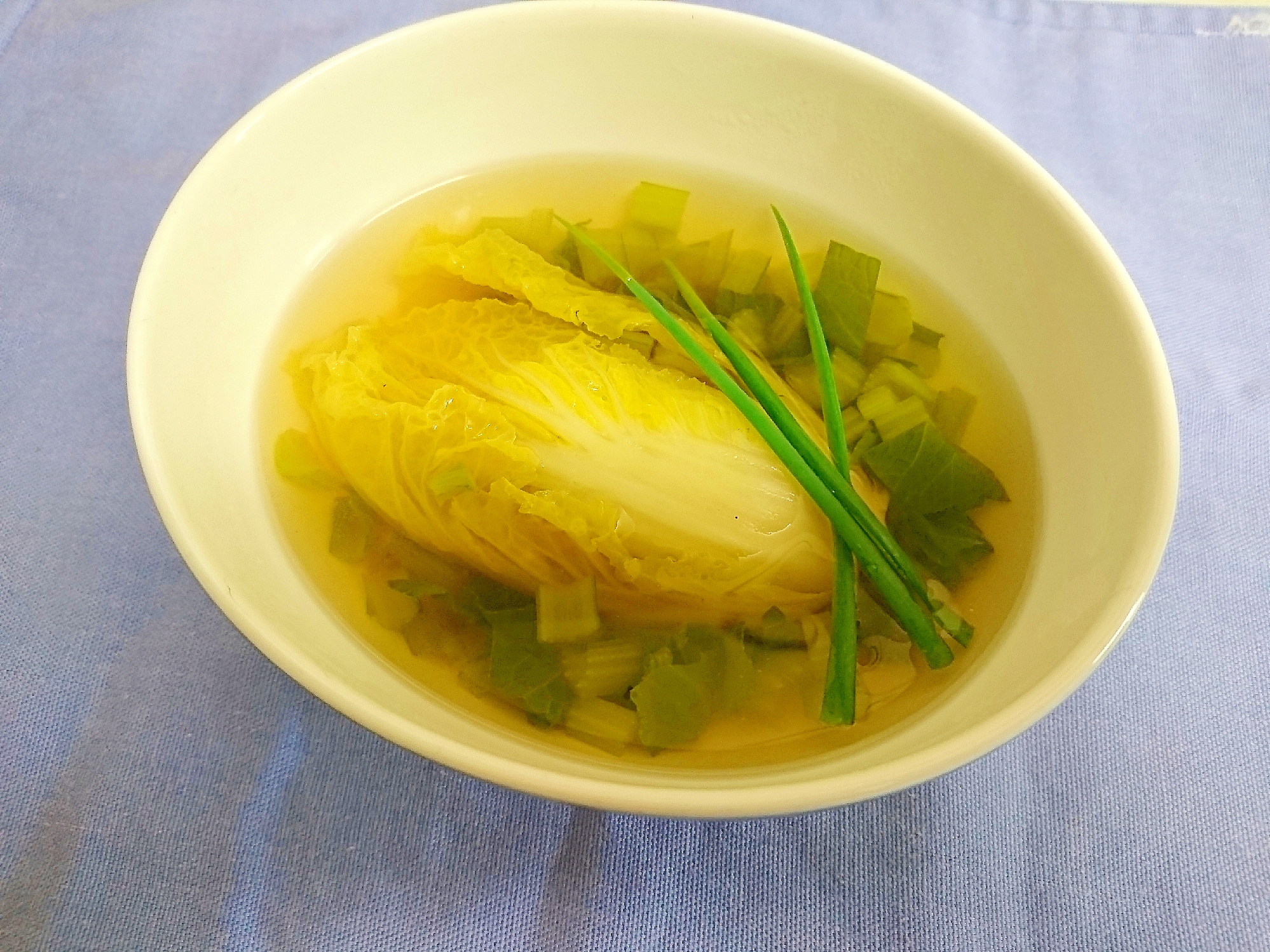 白菜と小松菜のスープ