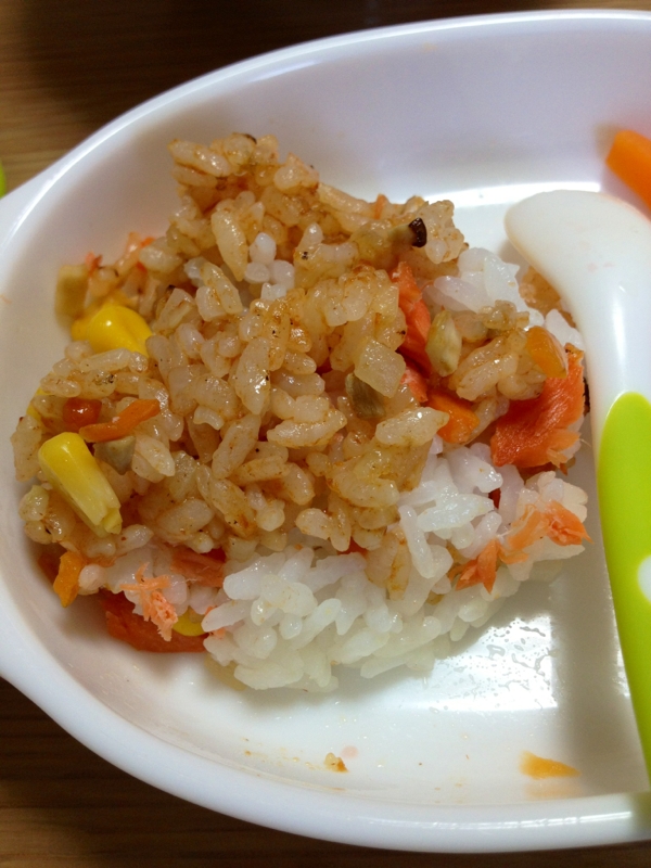 離乳食後期 鮭とコーンのケチャップライス レシピ 作り方 By Dokinchan717 楽天レシピ 離乳食後期 鮭とコーンのケチャップライス レシピ 作り方 By Dokinchan717 楽天レシピ
