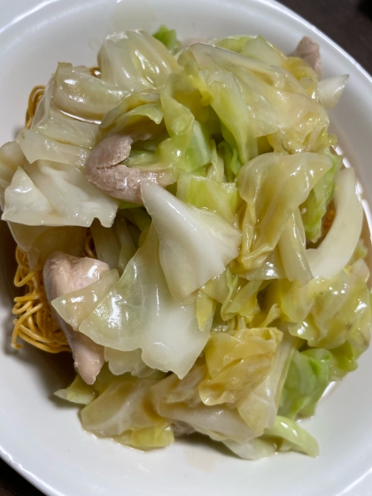 春キャベツ多めで作る・皿うどん