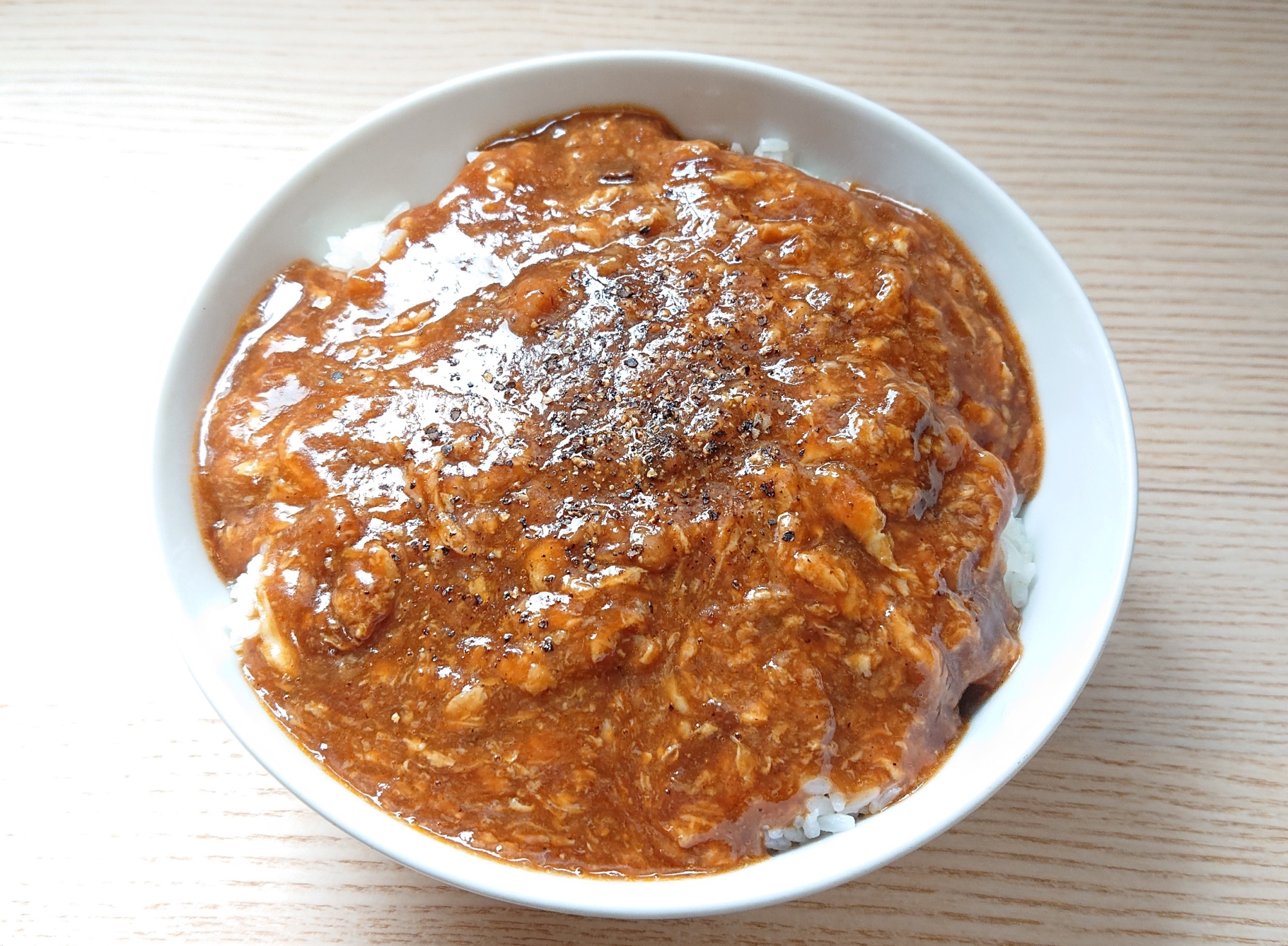 レトルトで作る☆卵とじハヤシライス丼