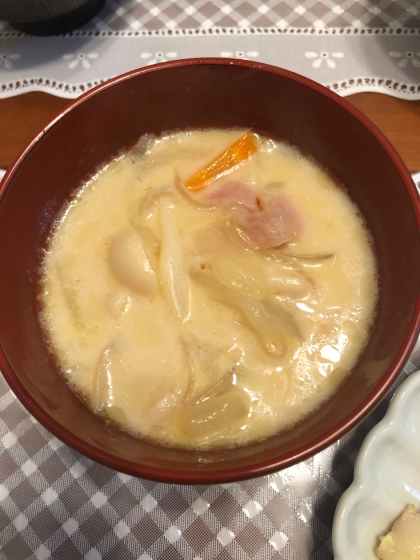 きのこ&ベーコン&玉ねぎのクリームスープ