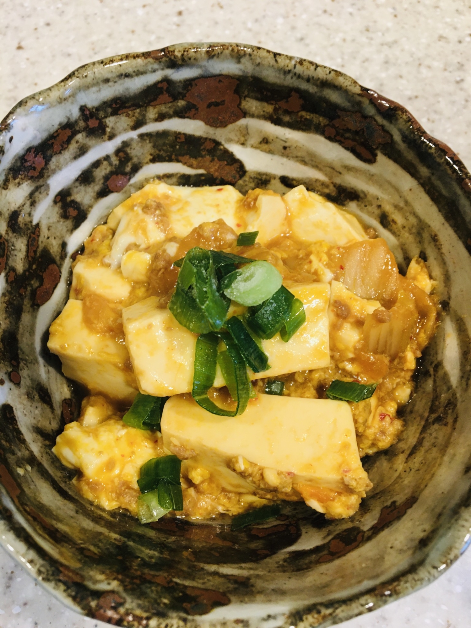 まな板無し キムチそぼろ肉豆腐