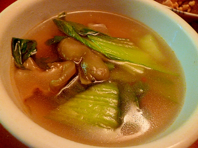 チンゲン菜とザーサイの中華スープ