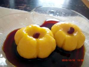 ハロウィンを和風で!かぼちゃ団子((^))