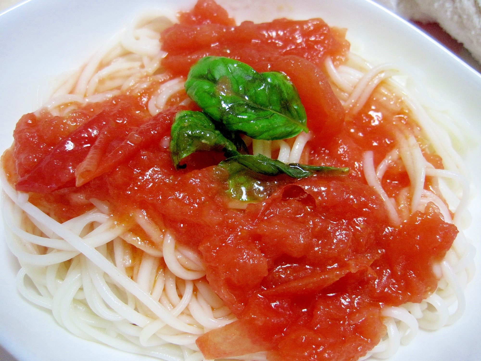 トマトの冷製そうめん