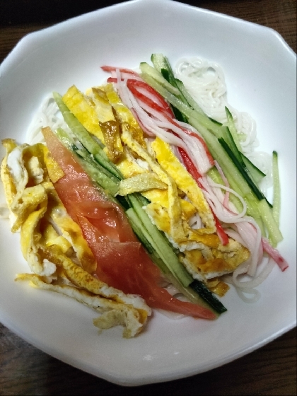 好きな具材でストライプ||||||  ☆冷やし中華