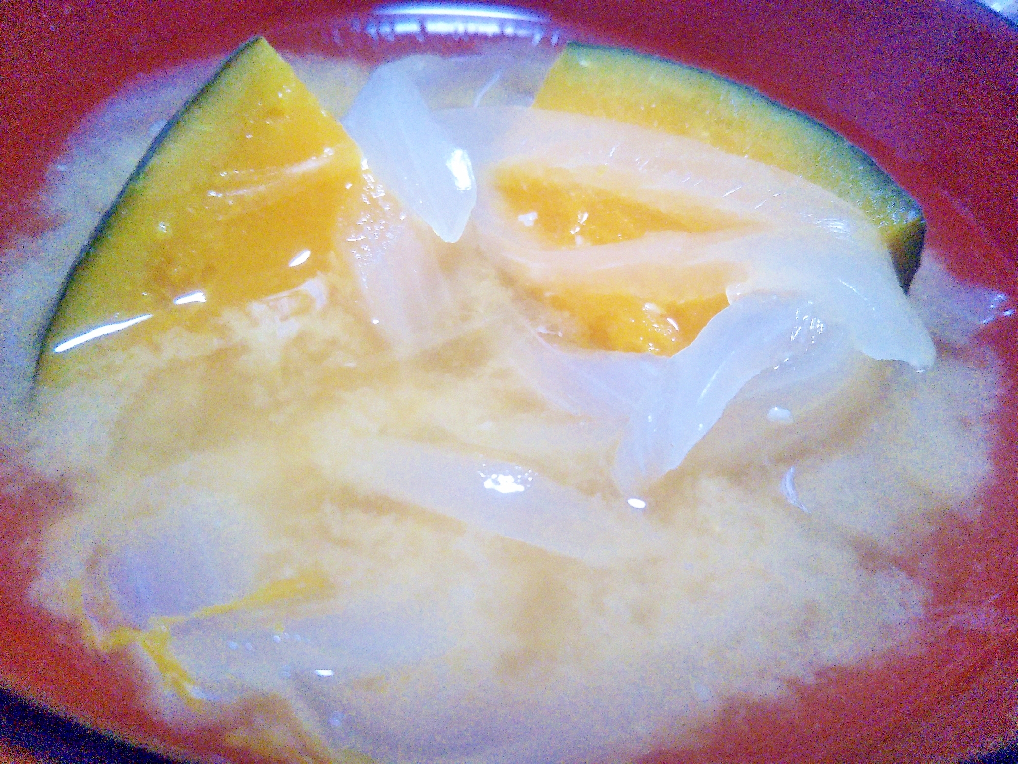 南瓜&玉葱の味噌汁
