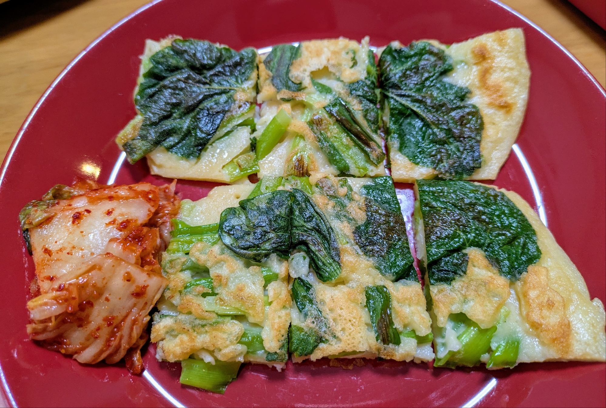 南瓜の葉っぱと青葱のチヂミ