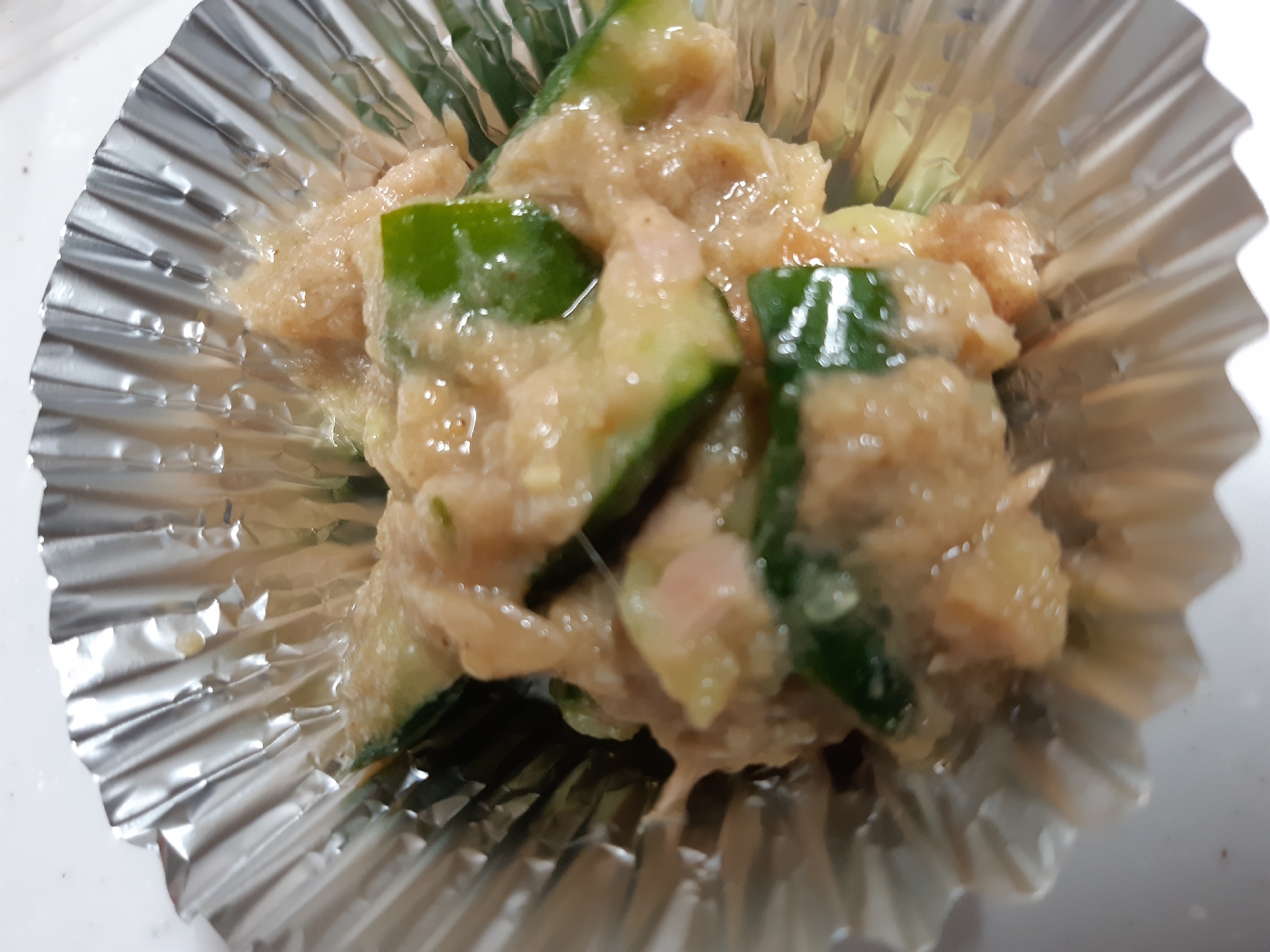 きゅうりとツナの梅さっぱりあえ