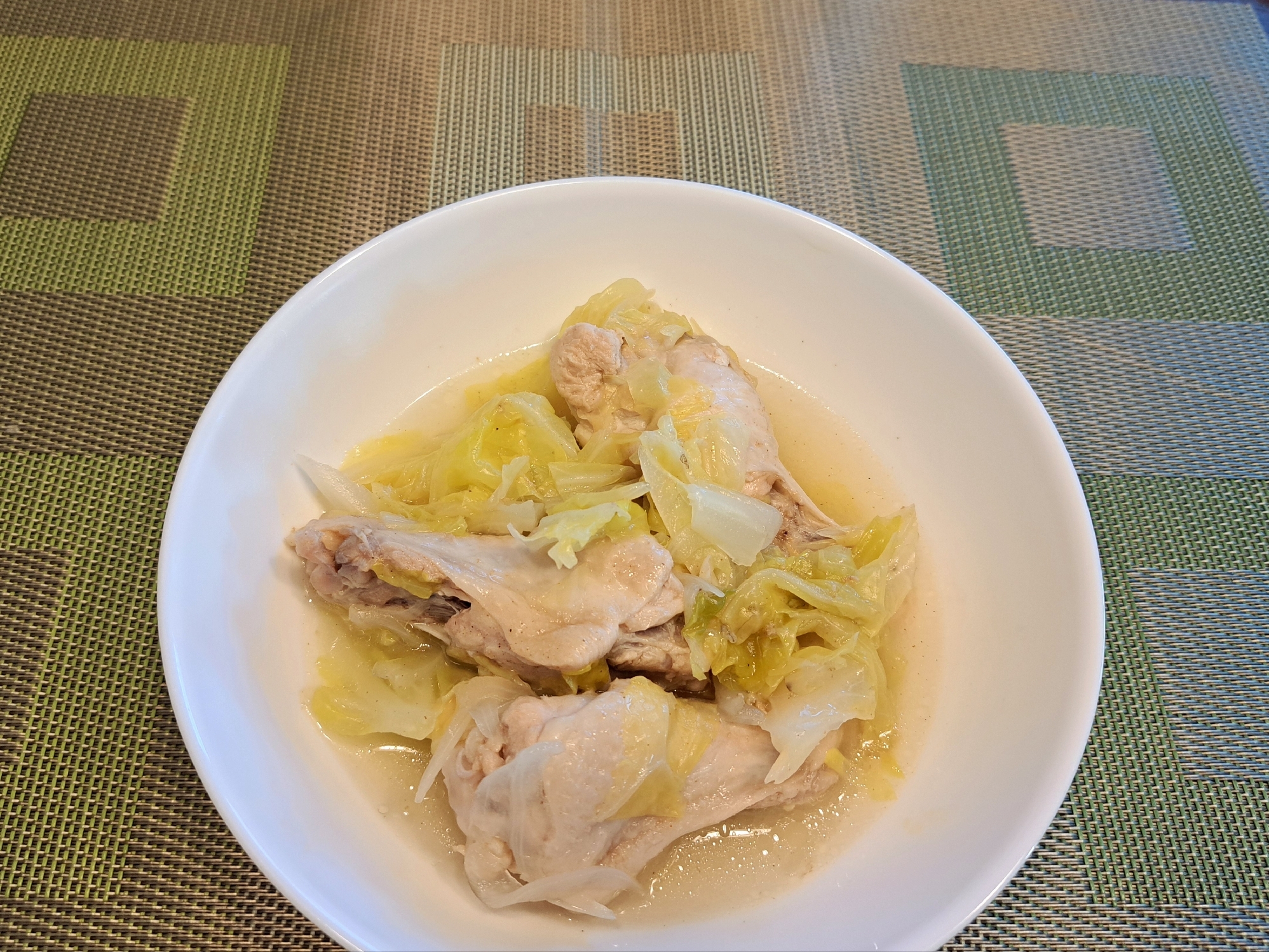 玉ねぎ きゃべつ 鶏手羽元の やわらか煮