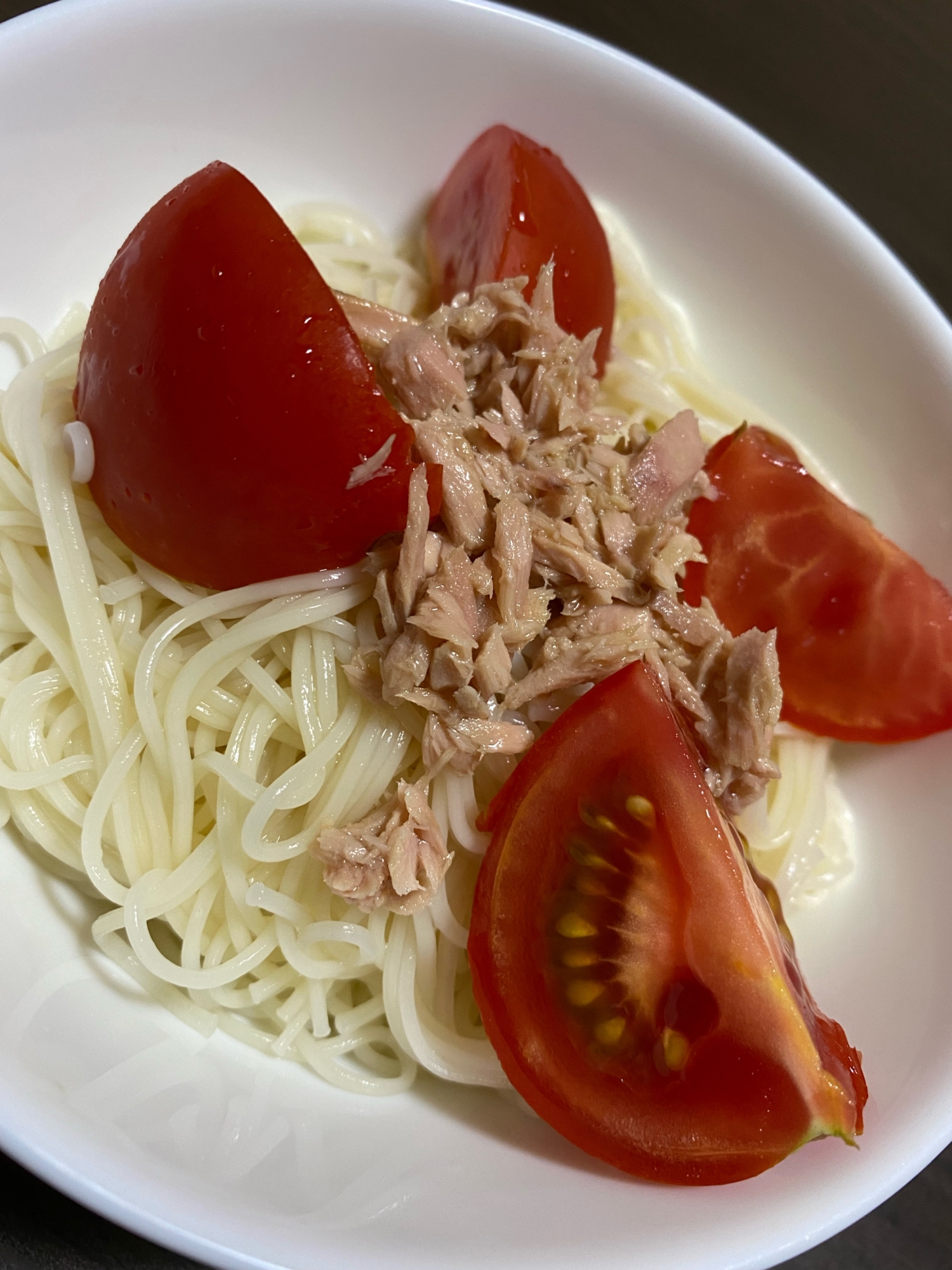 ツナトマト素麺