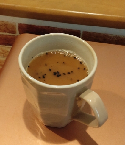 レンジで♪黒ごまきな粉ミルクティー