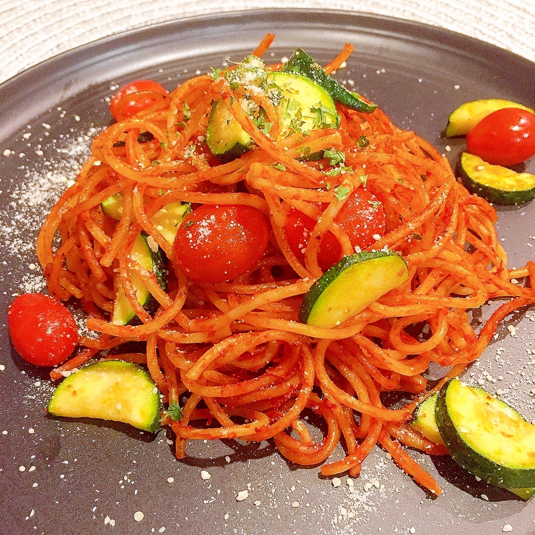 簡単ランチ 夏野菜のトマトソースパスタ レシピ 作り方 By Honeybee 楽天レシピ 簡単ランチ 夏野菜のトマトソースパスタ レシピ 作り方 By Honeybee 楽天レシピ