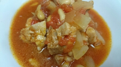 ほっこり♪我が家の“大豆と鶏肉のトマト煮”