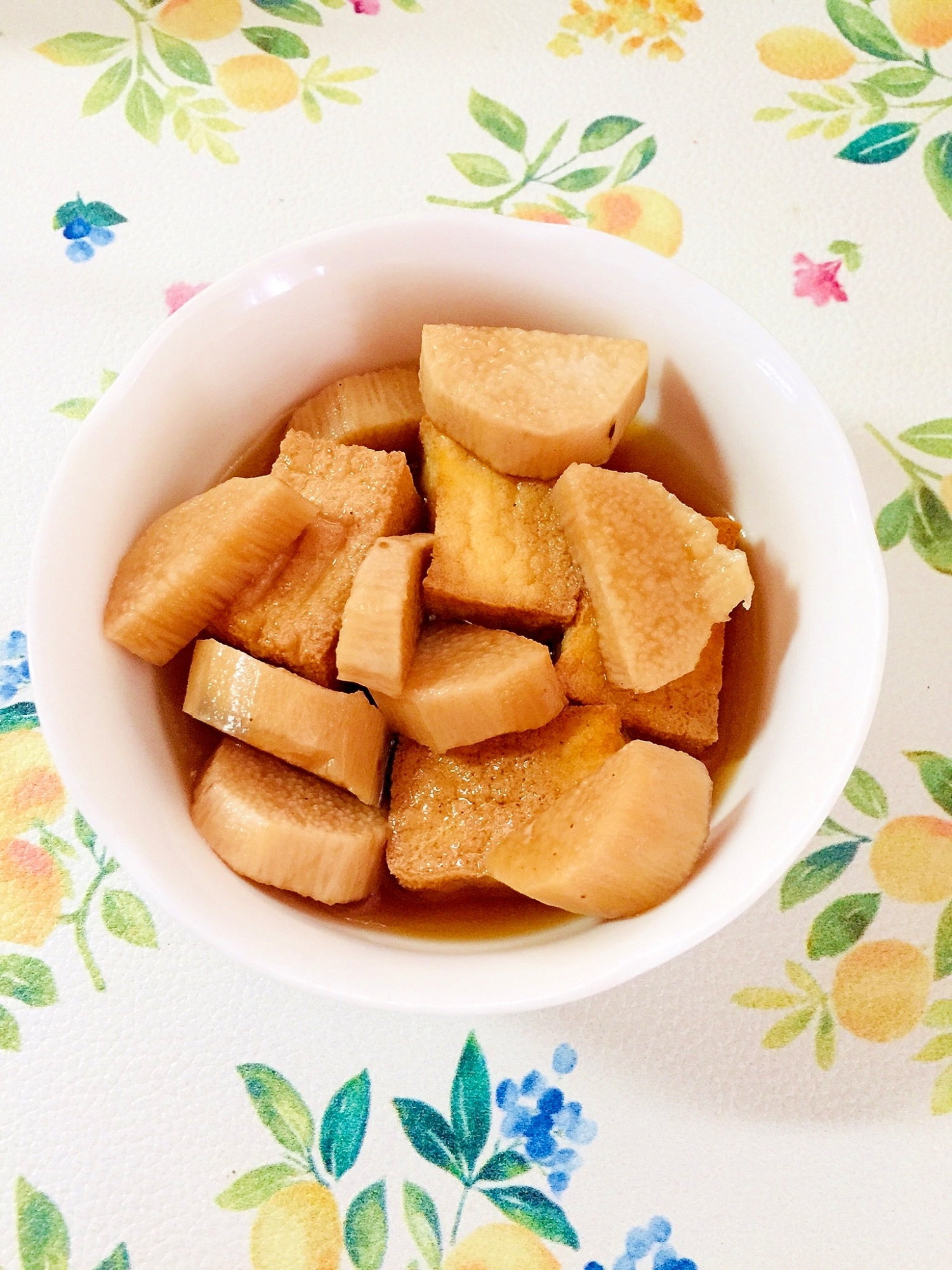 厚揚げと長いもの甘辛煮