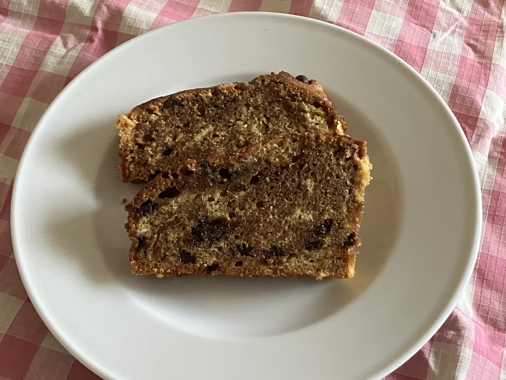 うちのおやつ　チョコチップコーヒーパウンドケーキ