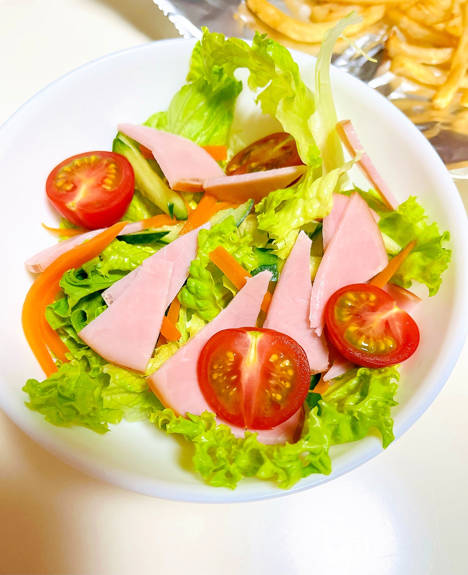 ハムと夏野菜のサラダ