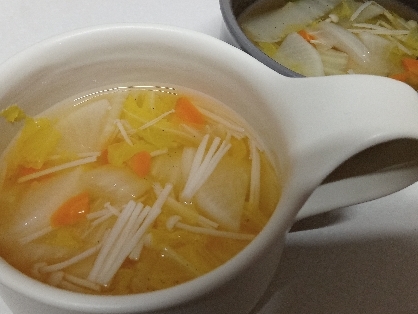 簡単♪白菜・大根・えのきのスープ