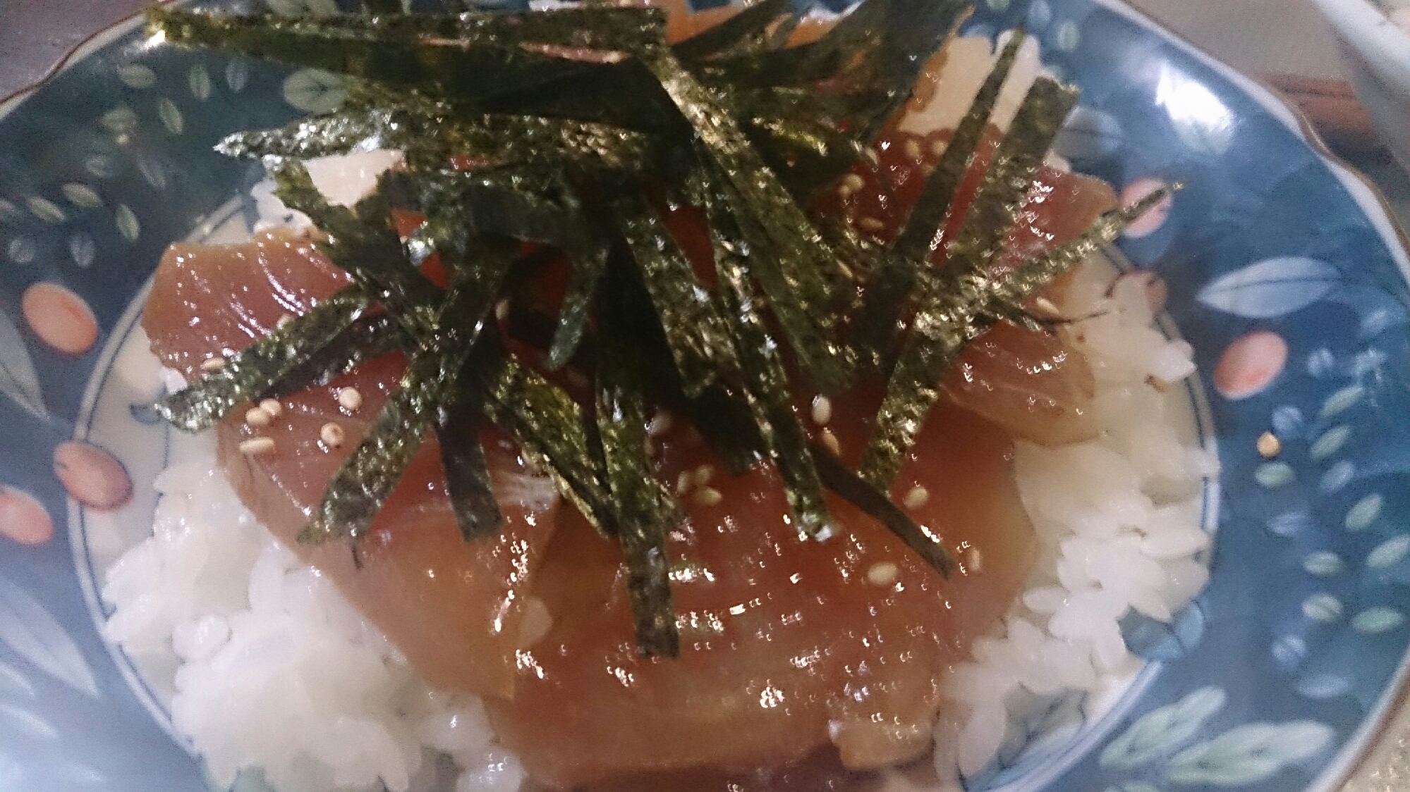 鰹のめんつゆ漬け丼