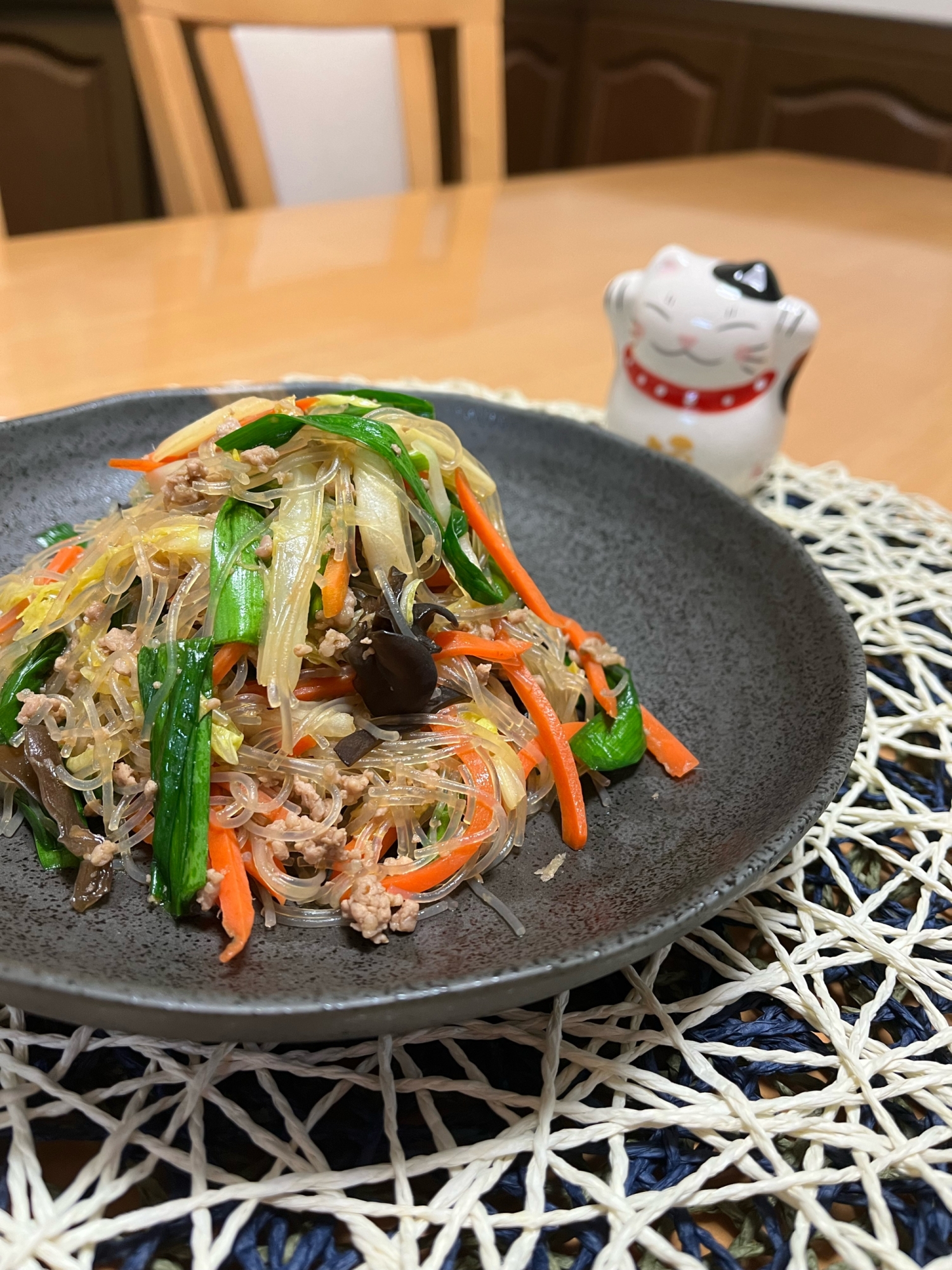 ご飯おかわり〜♬野菜も食べる麻婆春雨