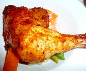 鶏肉のぴりからケチャップマスタード焼き