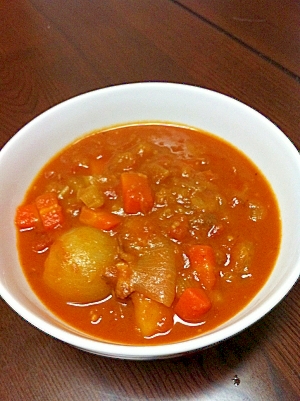 カレー風味のトマトシチュー