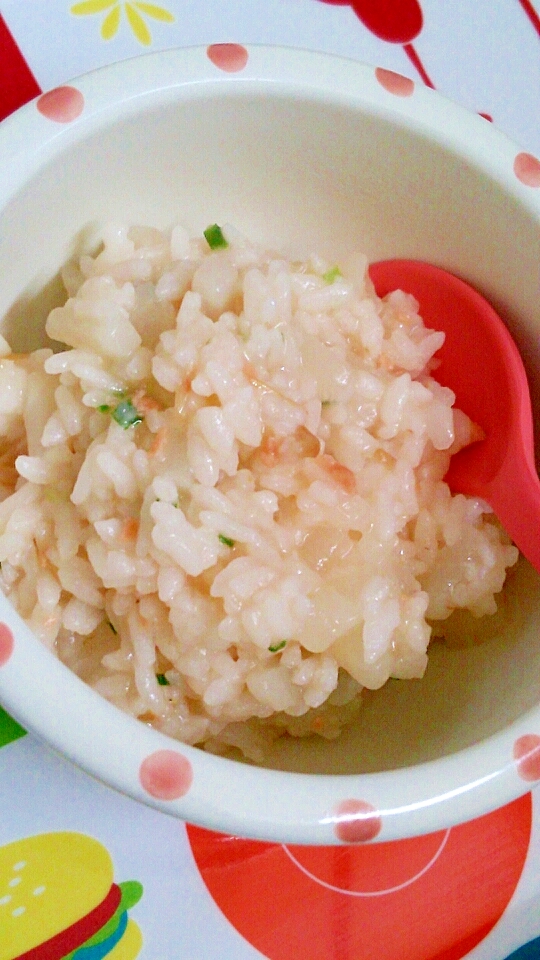 幼児食 カブとネギとなめ茸と鮭フレークのお粥 レシピ 作り方 By にゃんこすけ321 楽天レシピ 幼児食 カブとネギとなめ茸と鮭フレークのお粥 レシピ 作り方 By にゃんこすけ321 楽天レシピ