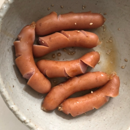 ウインナーのごま醤油焼き
