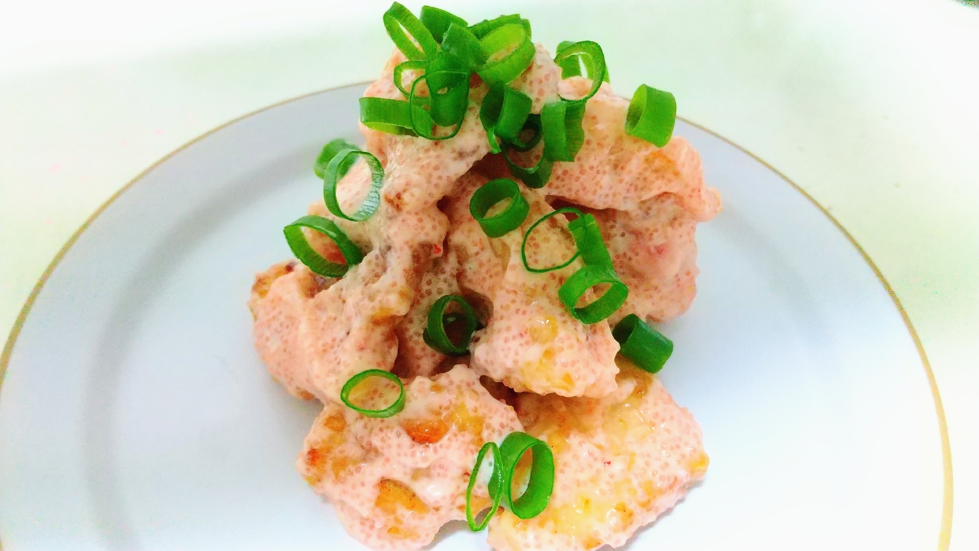 鶏むね肉の明太マヨ和え