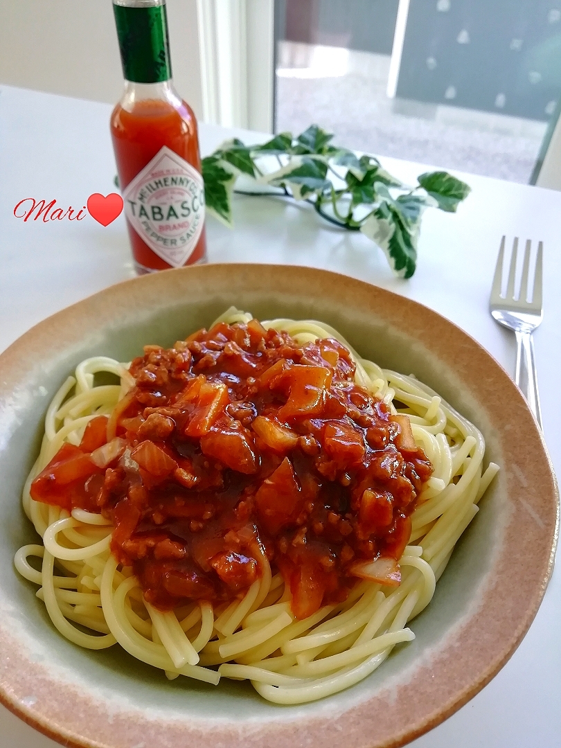 我が家のミートソースパスタ