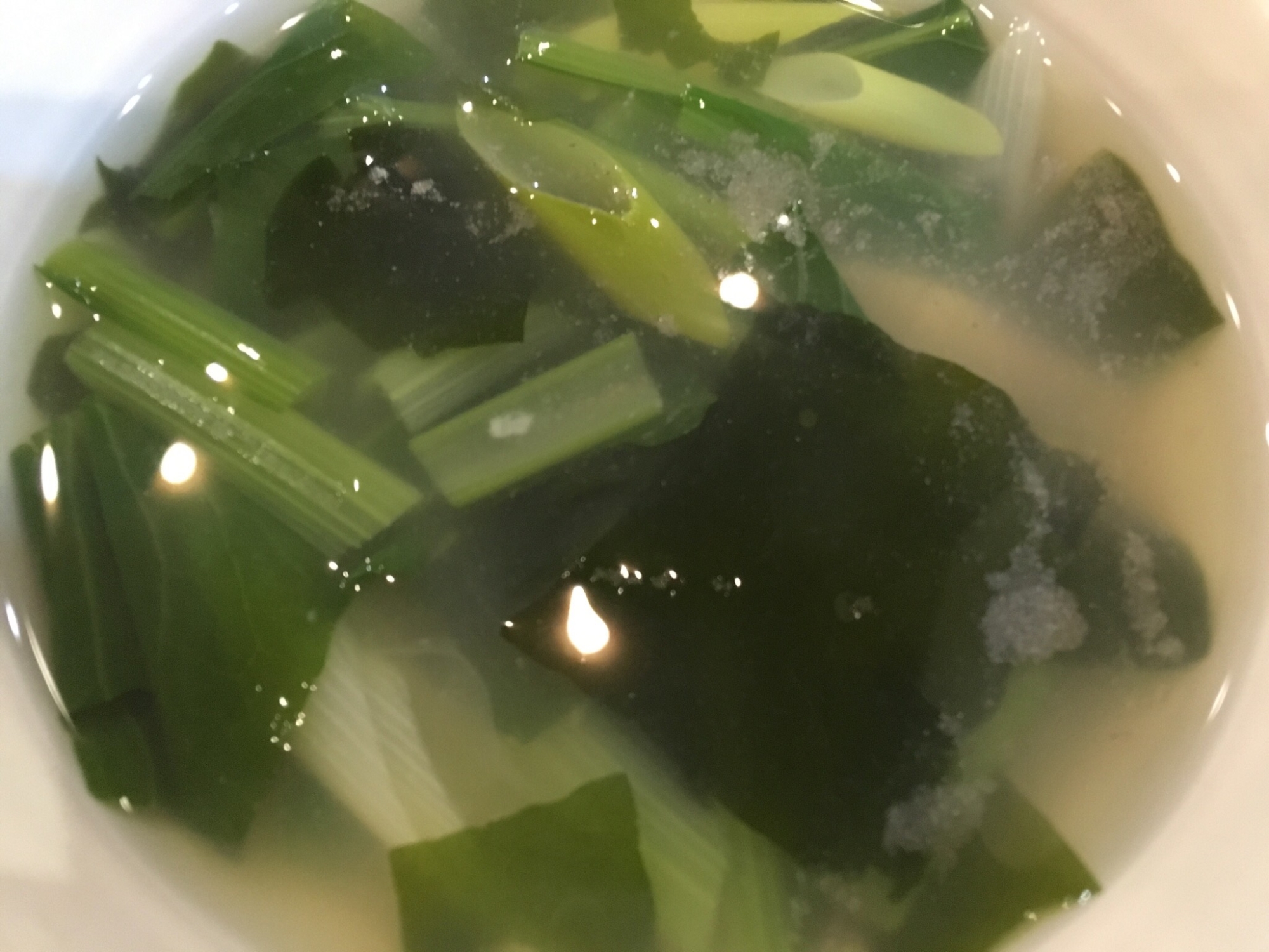 わかめとねぎと小松菜のスープ