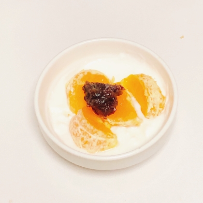 おもてなしデザート✨みかんのチーズあんこヨーグルト