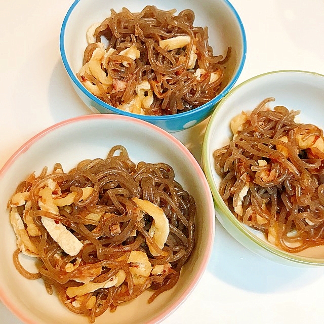 ヘルシー素材でお腹すっきり☆蒟蒻と薄揚げの炒め煮