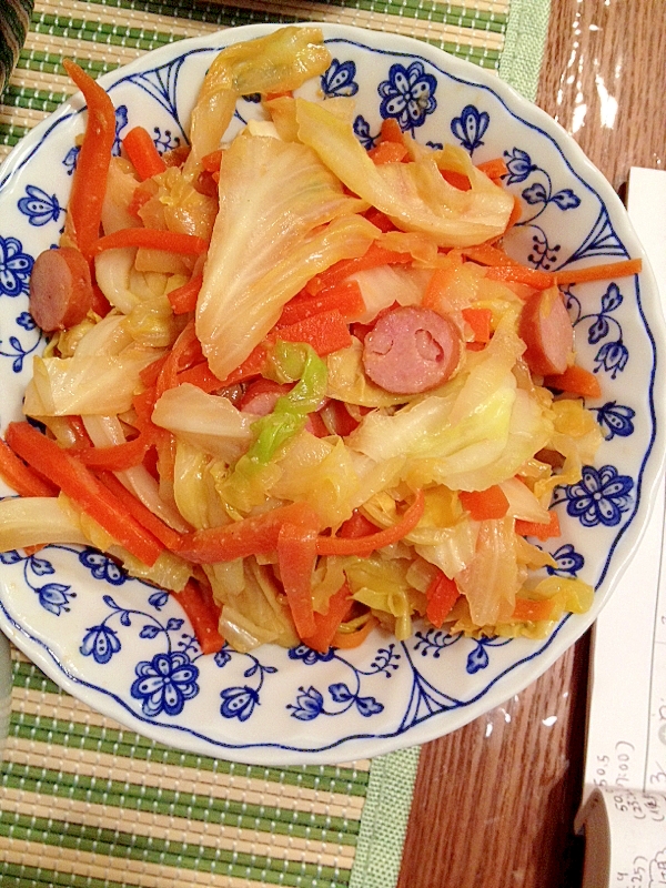 味噌味の野菜炒め