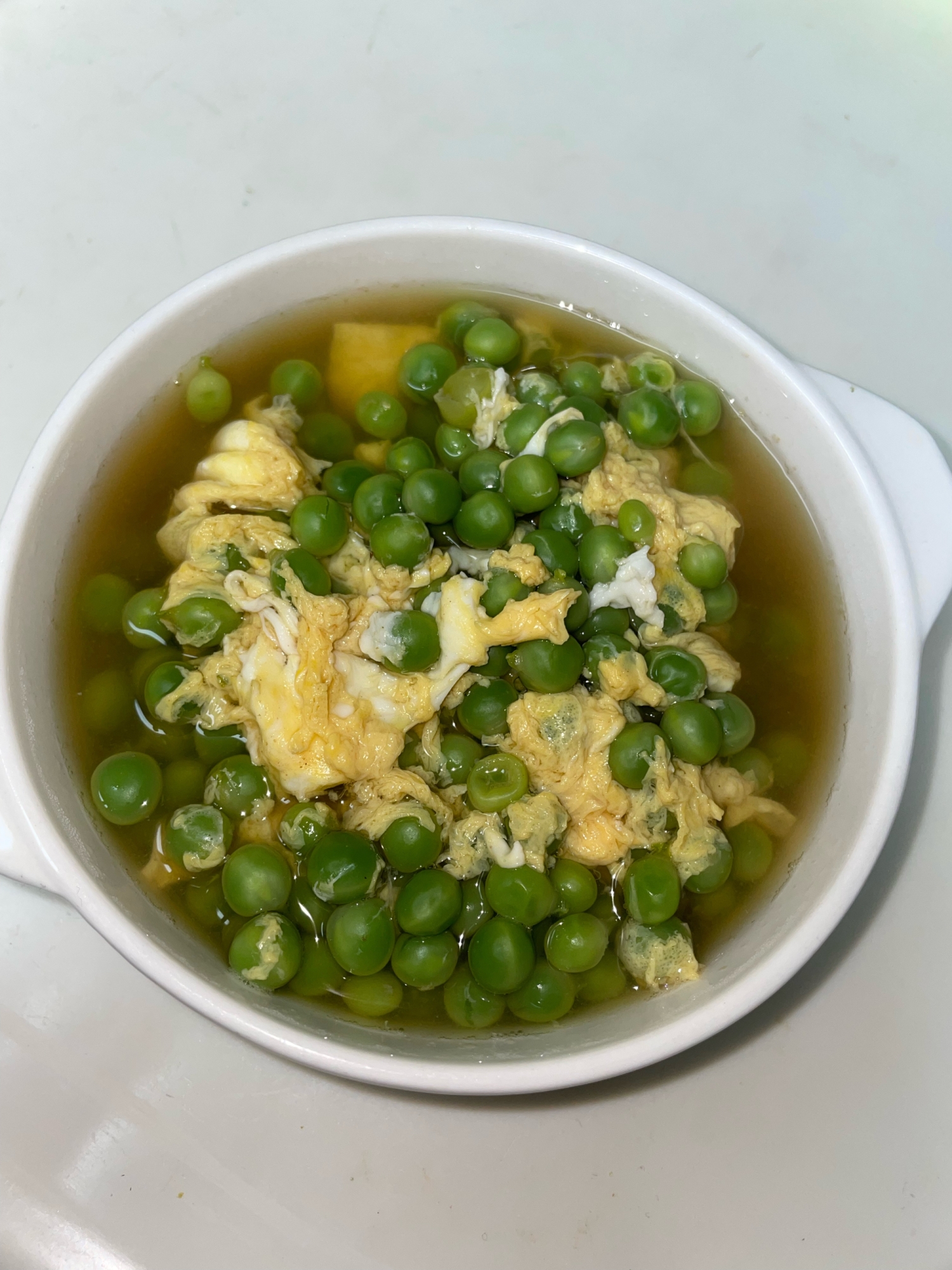 えんどう豆の卵とじ