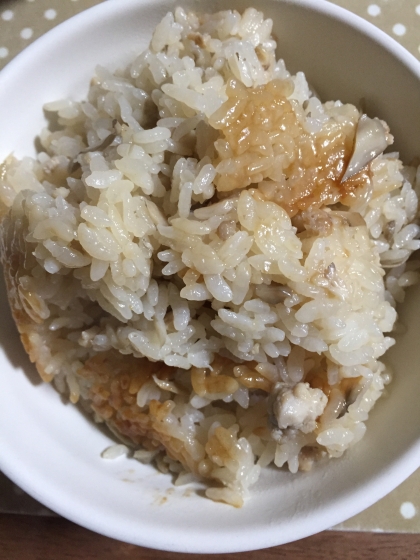 山菜と椎茸の炊き込みご飯