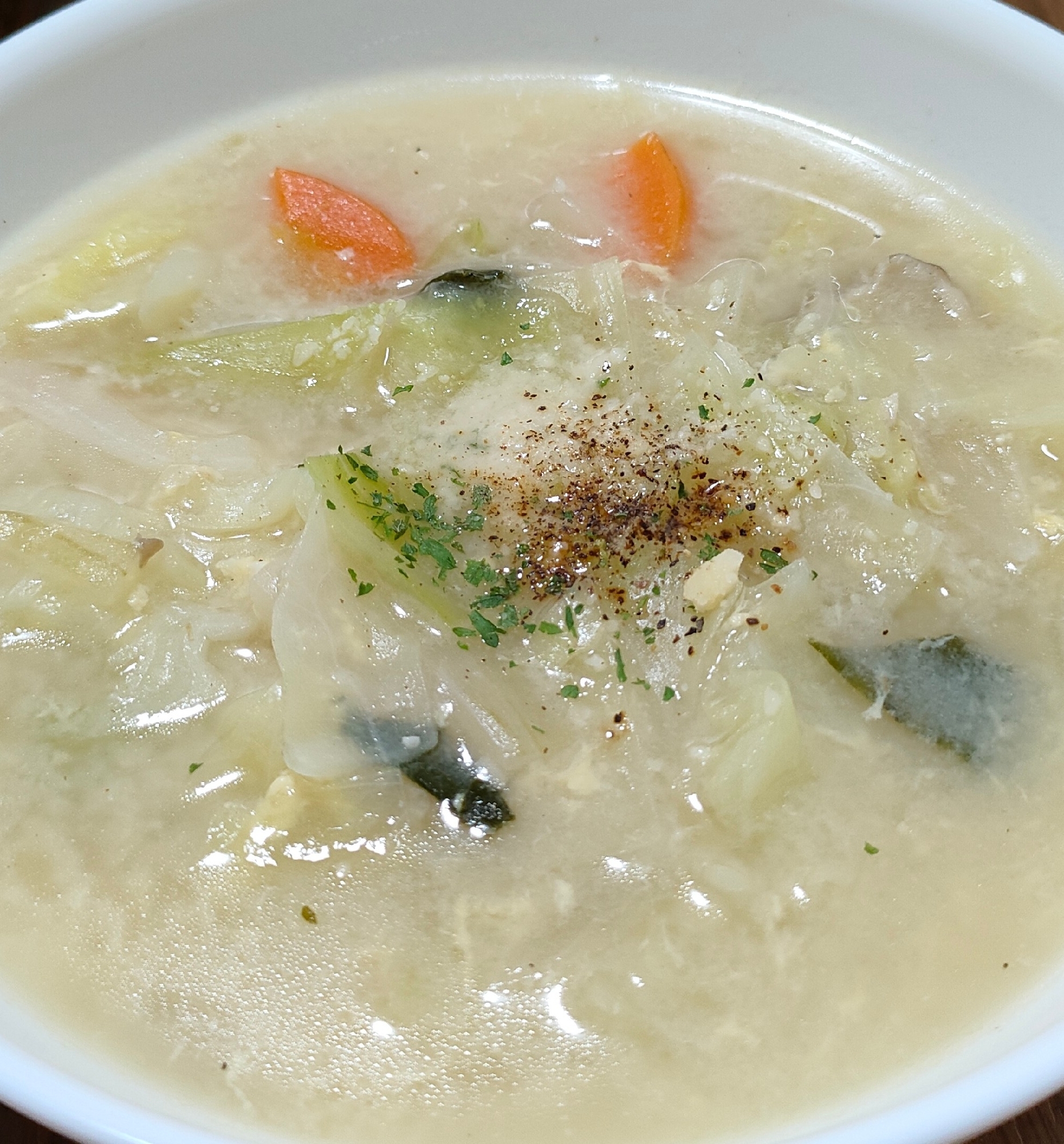 クリームソースリメイク★野菜たっぷりスープ