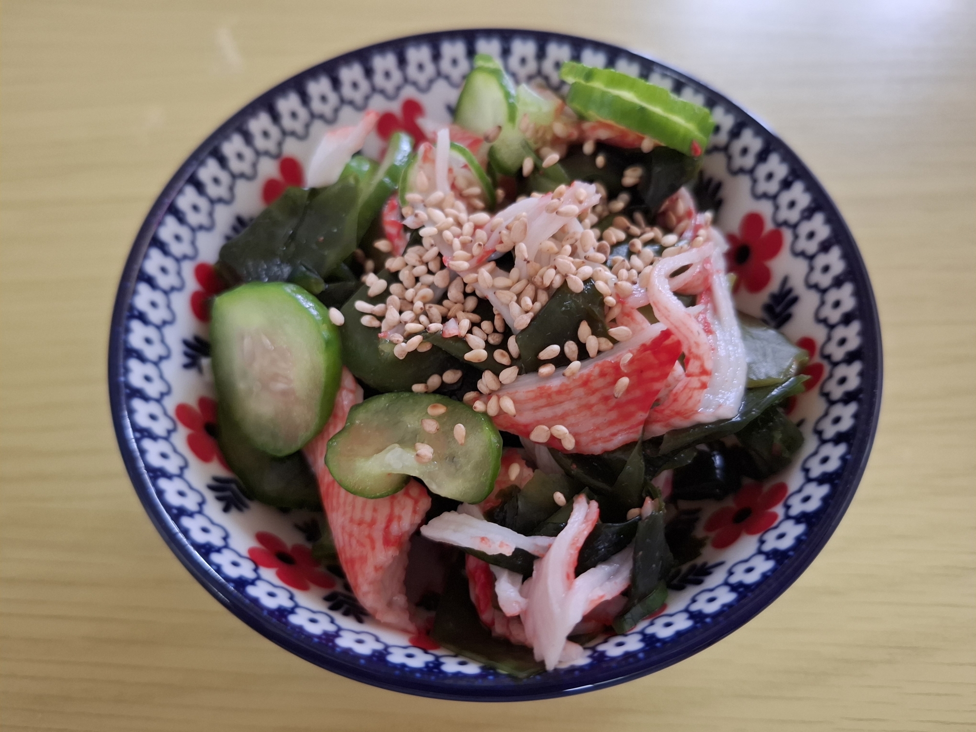 かに酢できゅうりとわかめの酢の物