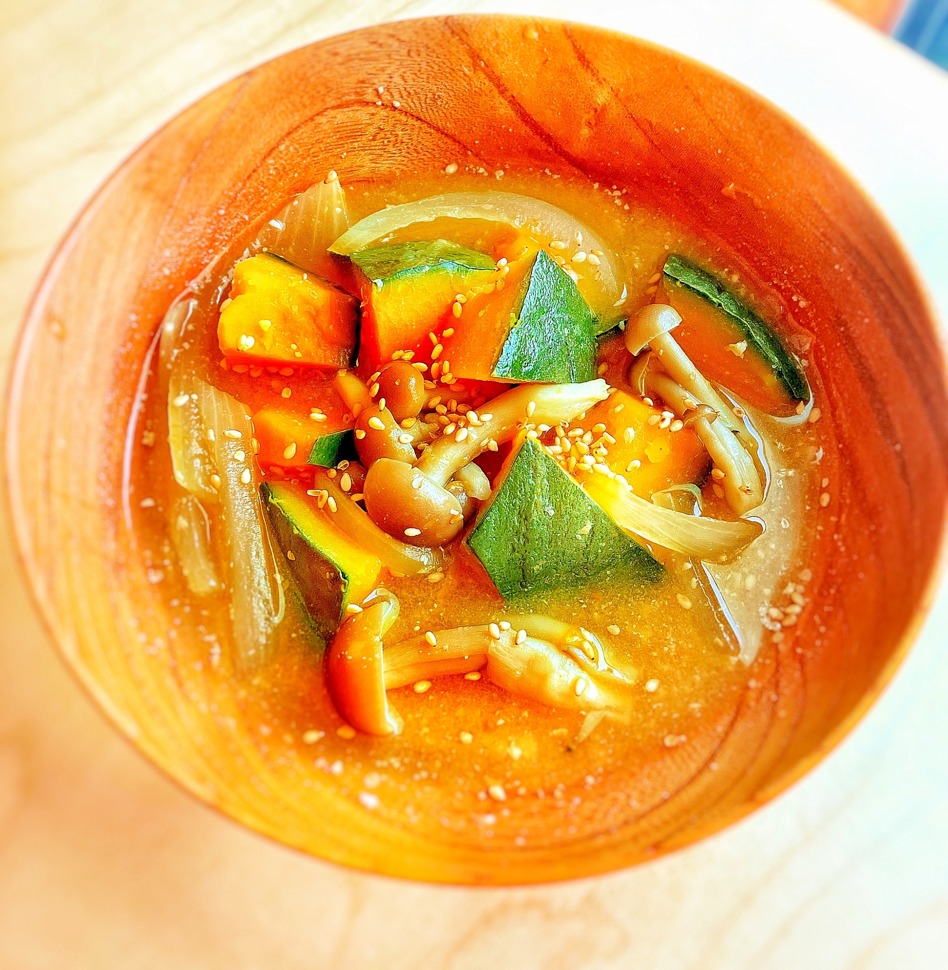 *野菜たっぷり*かぼちゃのごま味噌汁