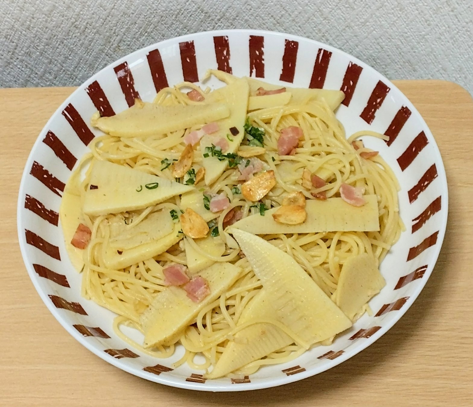 たけのこパスタ✨簡単 低カロリー✨ペペロンチーノ