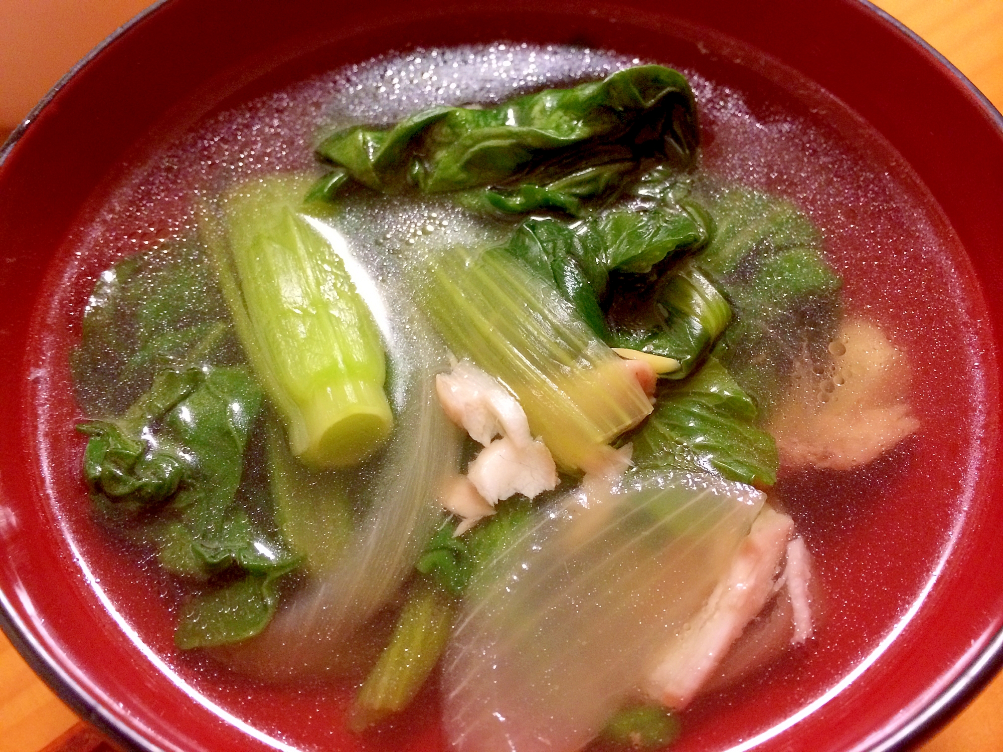 小松菜と鯛アラのお吸い物
