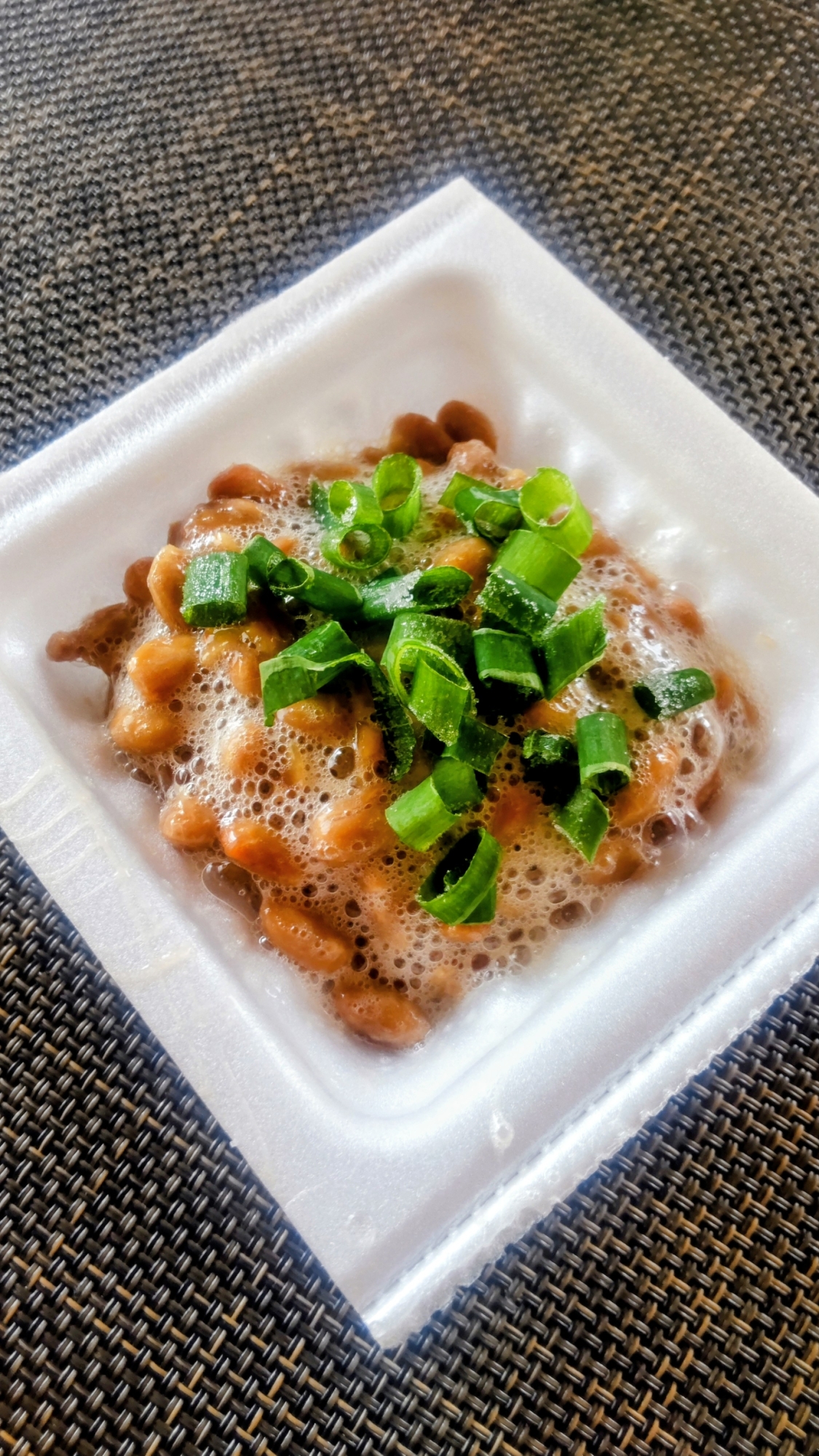 白だしでネギ納豆