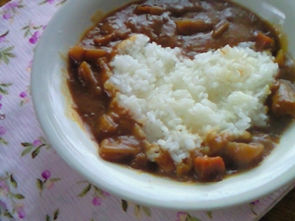 心を込めて♥ハートのカレー♥