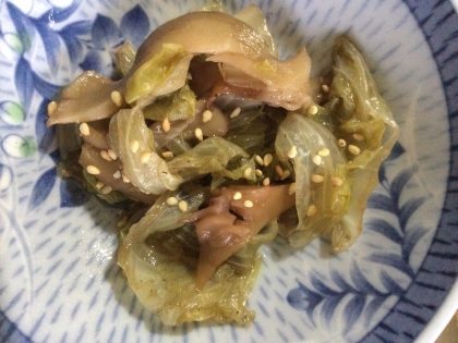 小松菜まいたけごま油炒めෆ˚*