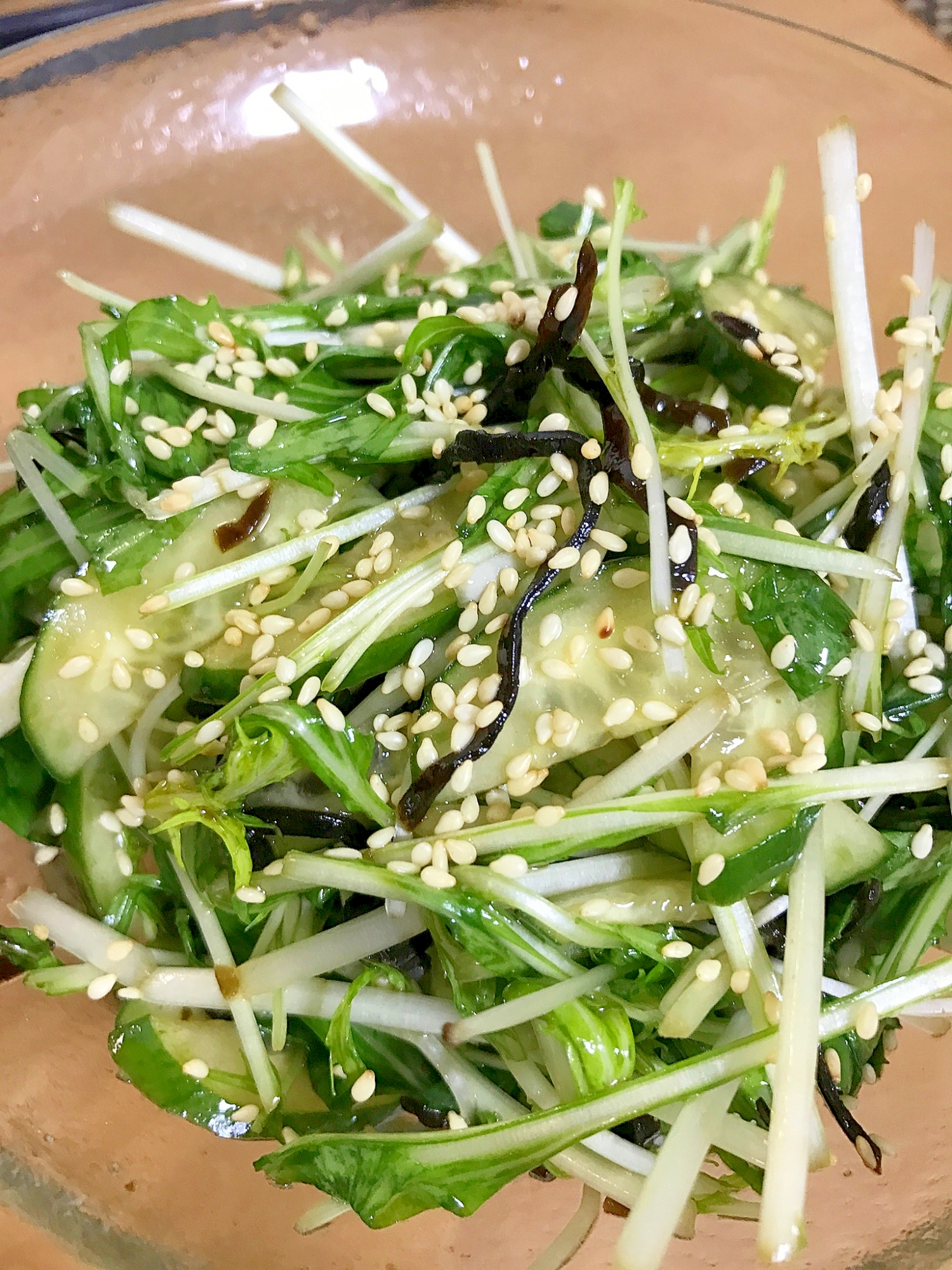 水菜と胡瓜の塩昆布和え