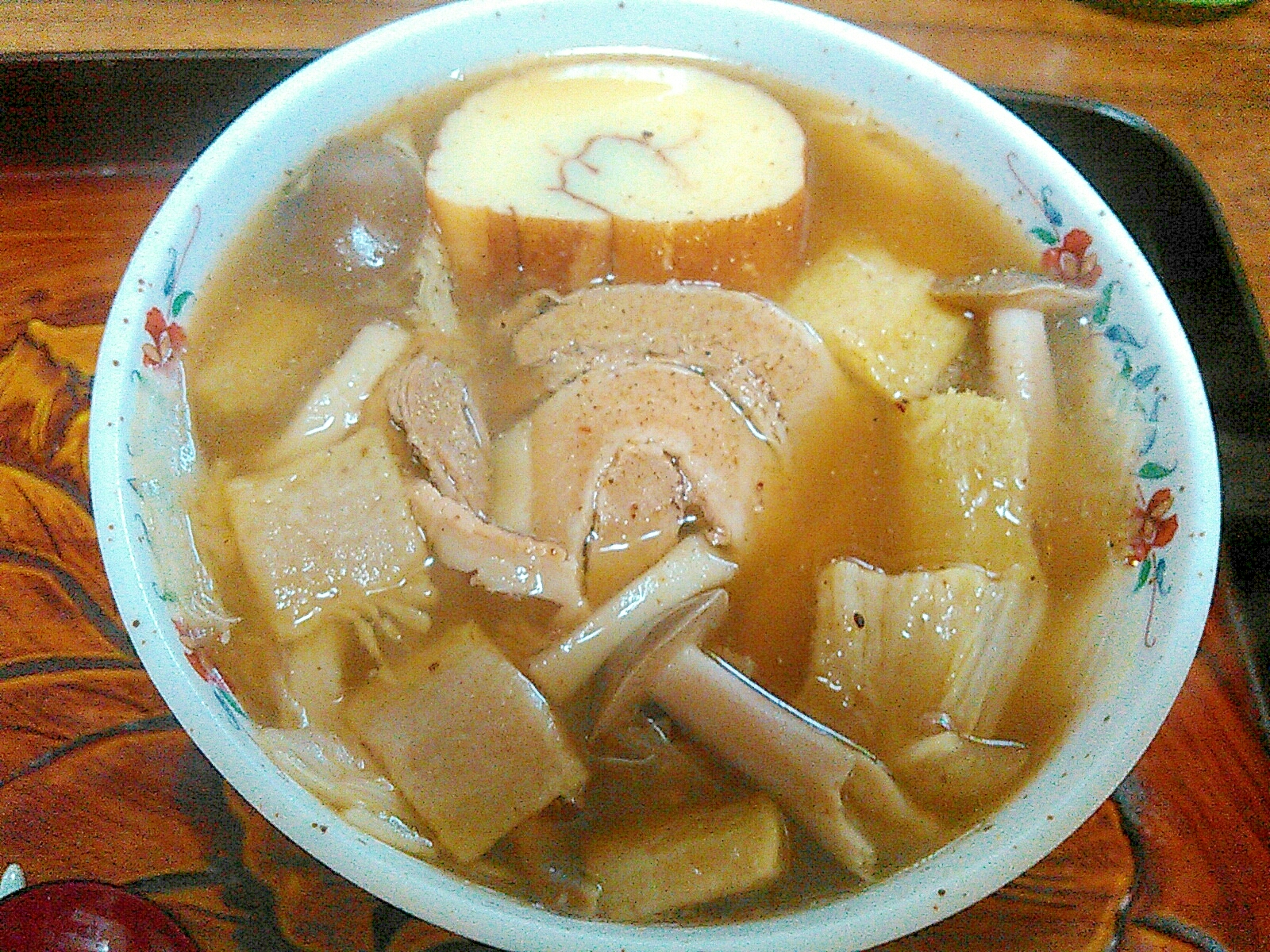 干し芋チャーシュー伊達巻うどん