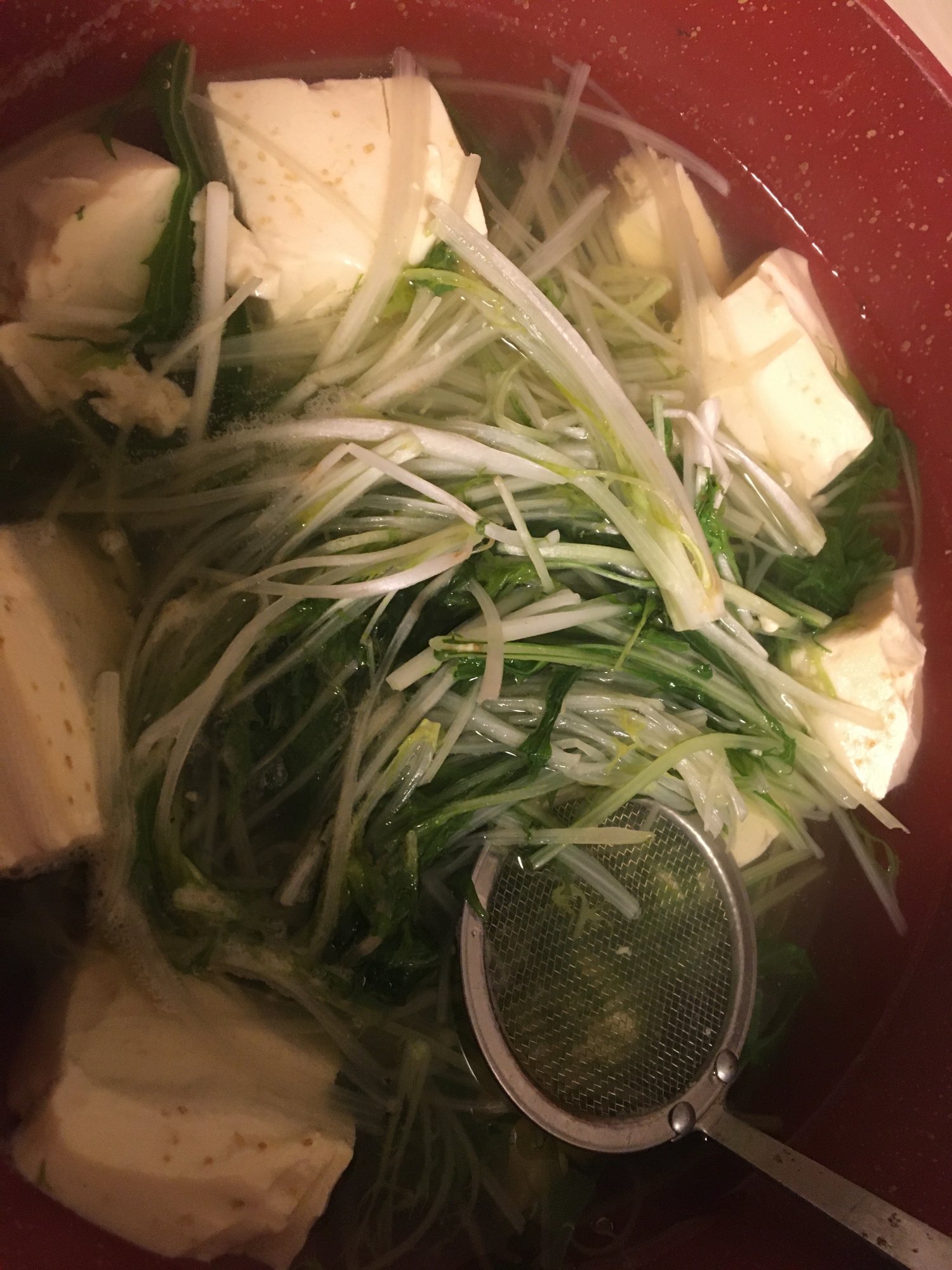 湯豆腐　水菜