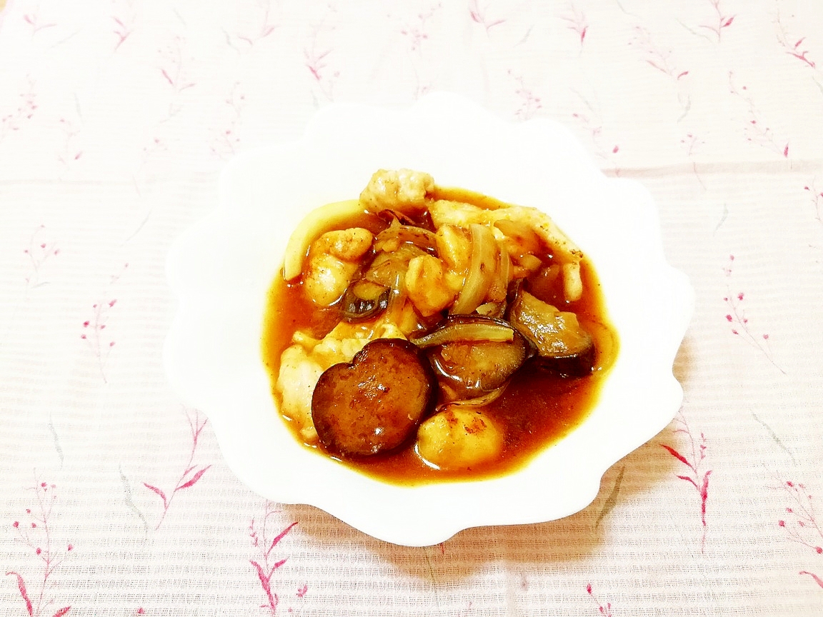 和風スパイスで♪茄子と鶏ムネのあんかけ風