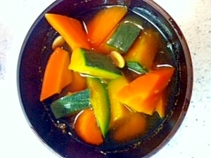 レンジでにんじんとかぼちゃの簡単おいしい煮物 レシピ・作り方 by