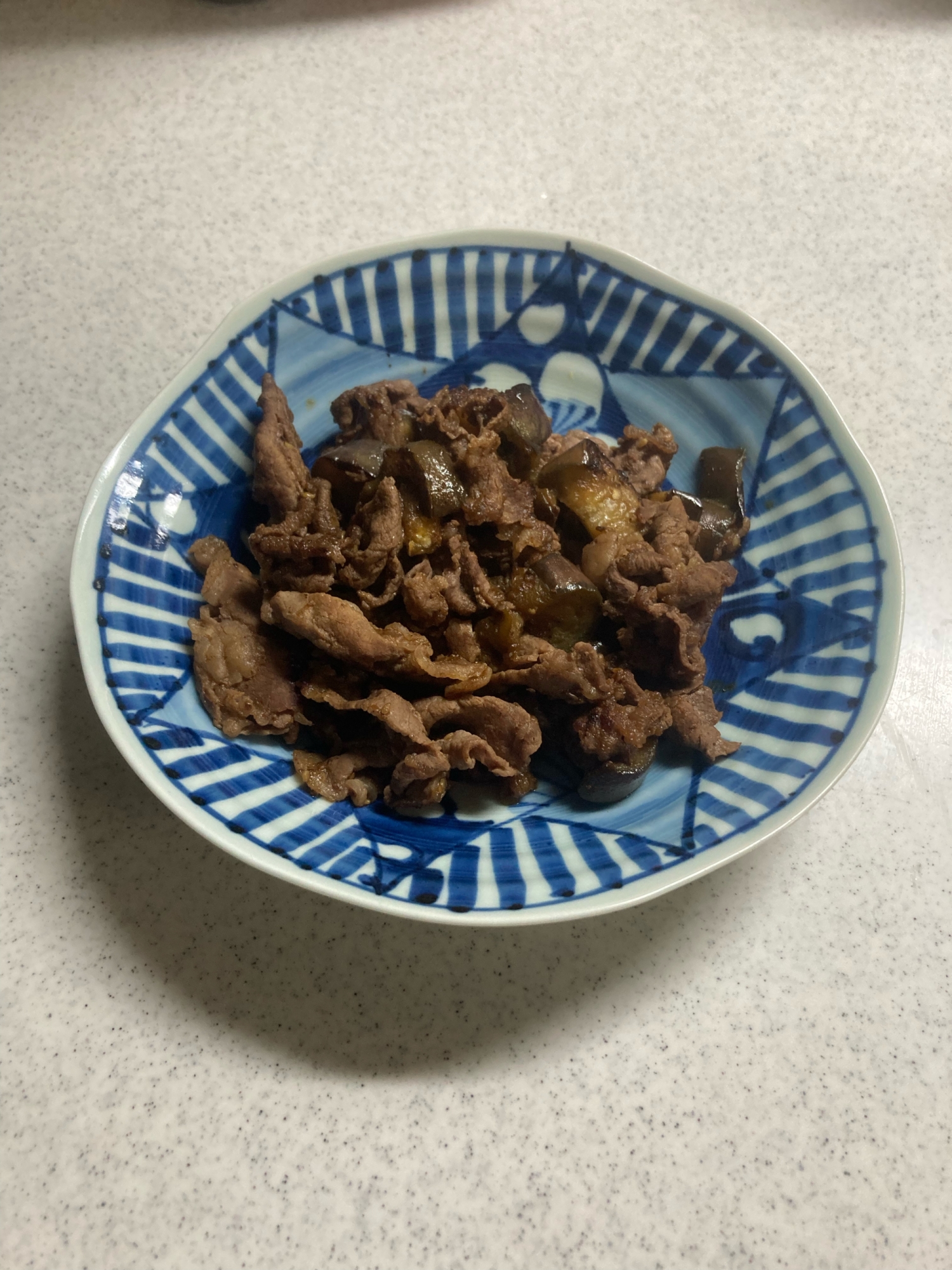 牛肉となすの焼肉のタレ炒め